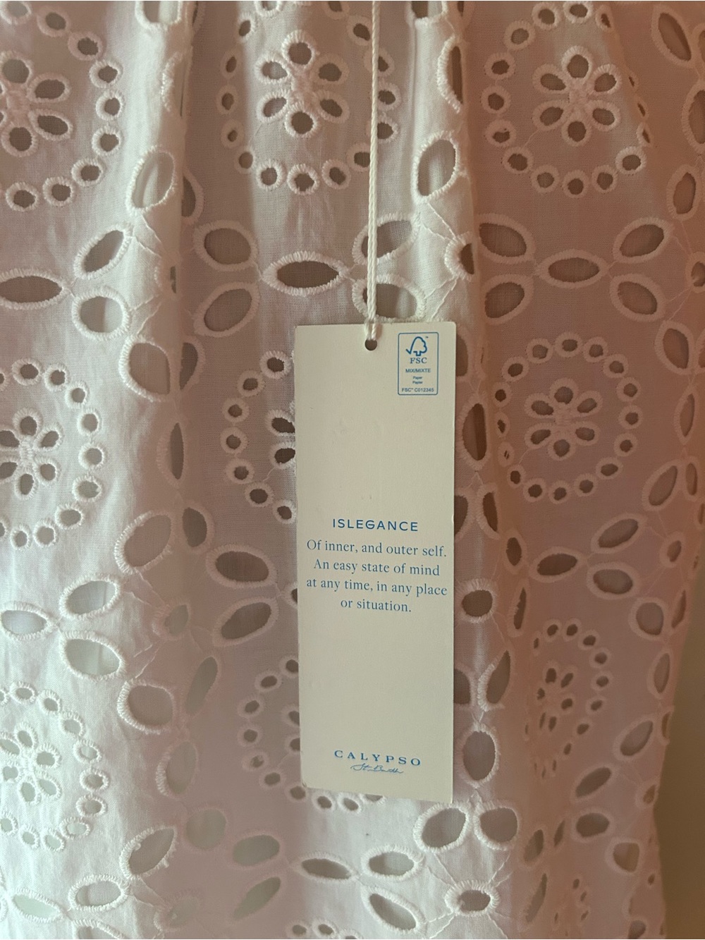 Calypso St.Barth white eyelet embroidered dress. - Picture 6 of 14